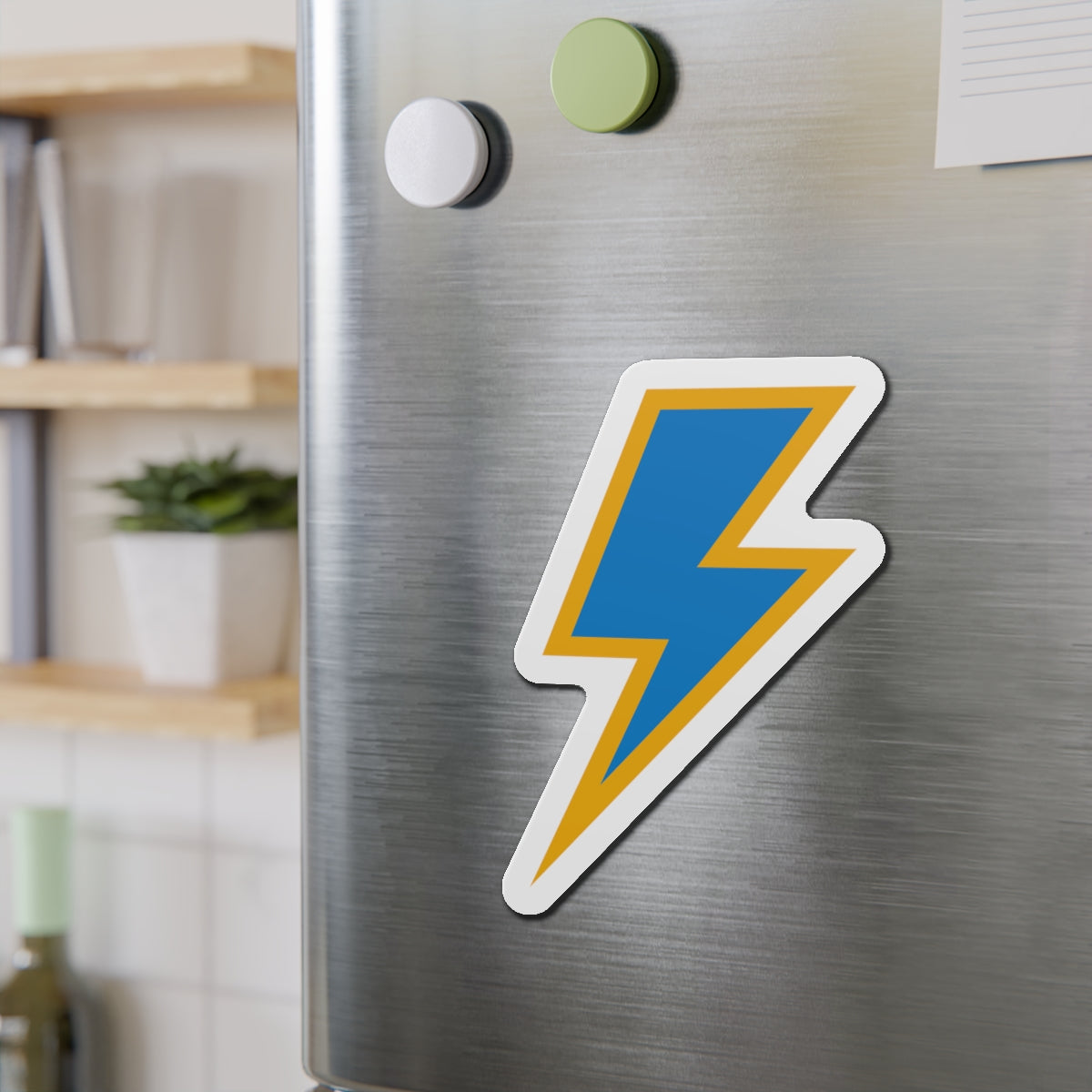 Bolt Up Die-Cut Magnet Powder/Yellow